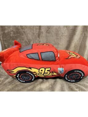 2017 Disney Pixar Cars Plush Stuffed Lightning McQueen 18" Piston Cup Grand Prix